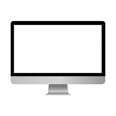 Siyah kenarlıklı gri bilgisayar monitörü