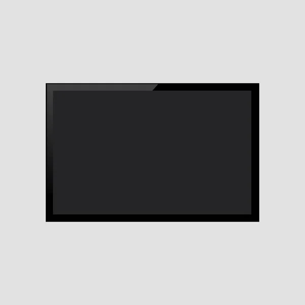 Flachbildfernseher mit schwarzem Bildschirm — Stockvektor