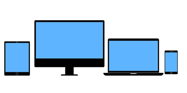 Ikona Tabletu Počítače Telefonu Vektorová Ilustrace Technologických Zařízení Stock Fotosmart — Stockový vektor