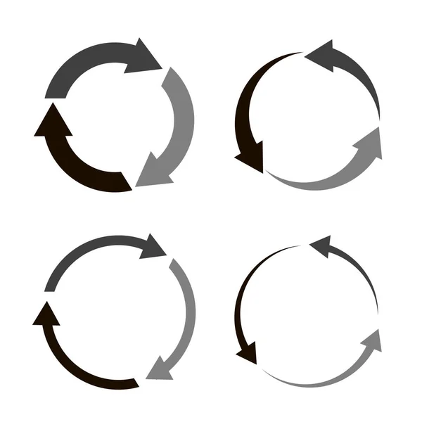 Icono Flecha Circular Vectorial Repite Recarga Icono Símbolo Rotación Reciclaje — Vector de stock