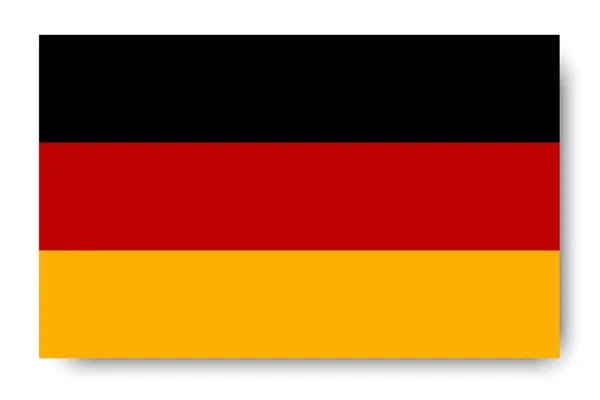 Bandera Alemana Alemania Vector Símbolo Nacional Alemania Emblema País Europeo — Vector de stock