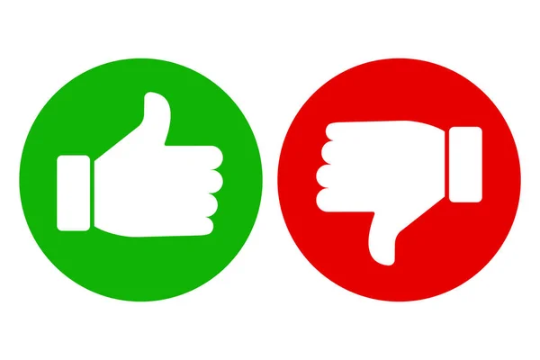 Thumb Icon Icon Approval Dirty Green Red Button Consent Denial — Stock Vector