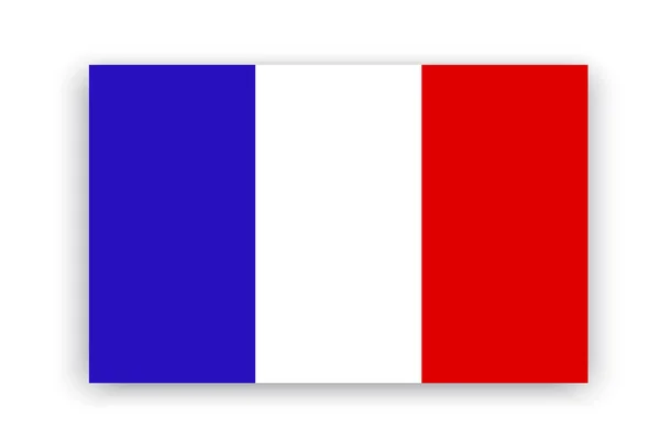 法国国旗 矢量法国国旗 巴黎的图标说明 欧洲国家国徽的地理符号 库存照片 — 图库矢量图片