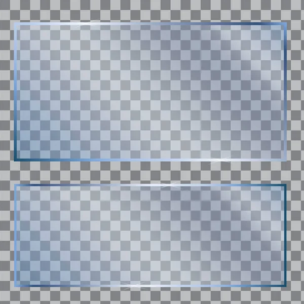 Vidro Brilhante Plástico Sem Moldura Antecedentes Com Reflexão Elemento Branco — Vetor de Stock