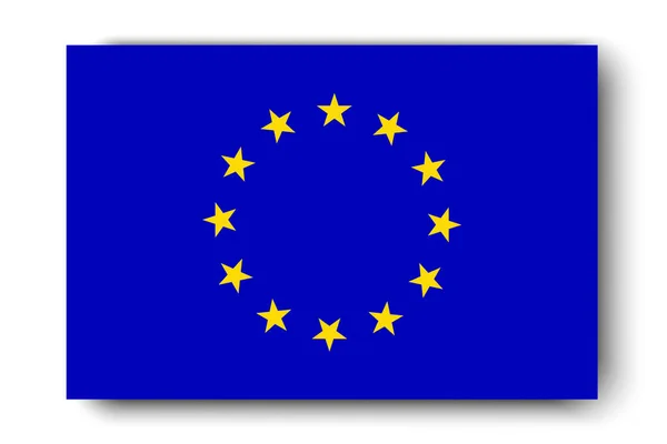 Bandera Icono Unión Europea Estados Símbolo Los Países Schengen Emblema — Vector de stock