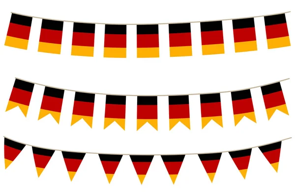 Прапори Німеччини Німецький Прапор Карнавалу Прикраса Гарланда Символами Берліна Векторний — стоковий вектор