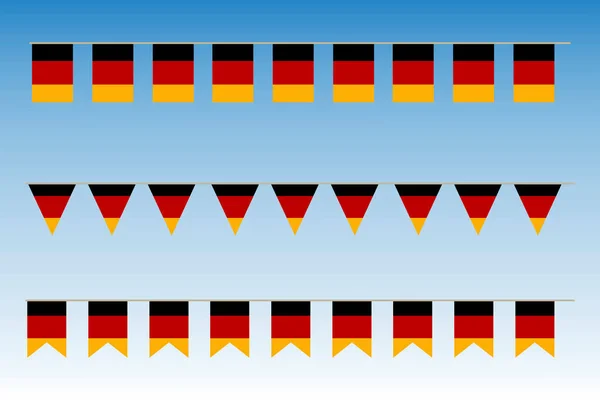 Banderas Alemania Banner Para Carnaval Alemania Guirnalda Del Símbolo Nacional — Vector de stock