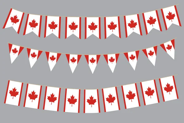 Καναδική Σημαία Διάνυσμα Φόντο Γιρλάντες Του Συμβόλου Του Καναδά Εορταστική — Διανυσματικό Αρχείο
