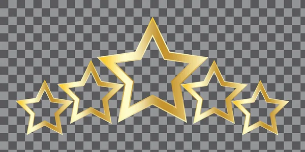 Hotel Stars Vector Background Reward Gold Icon Badge Quality Symbol — Stock Vector