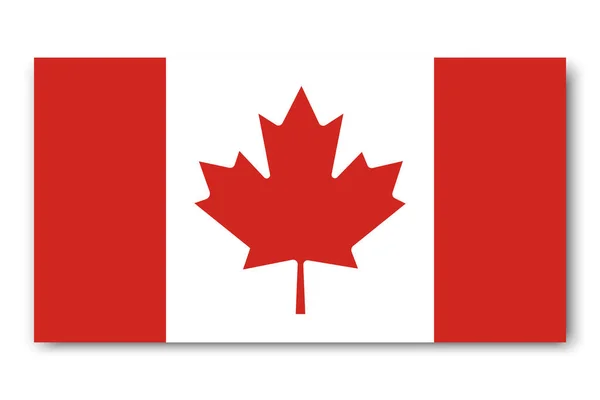 Καναδική Σημαία Εικονίδιο Διάνυσμα Του Κόκκινου Φύλλου Σφενδάμου Μια Ακριβής — Διανυσματικό Αρχείο