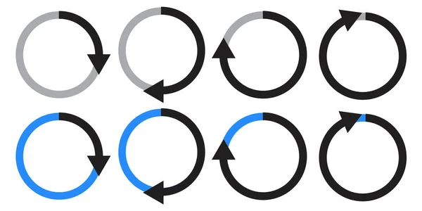 Vector Circular Arrow Icon Recycle Update Reset Icon Illustration Synchronization — Stock Vector