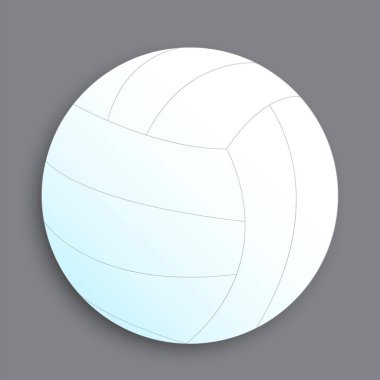 Volleyball white ball. Beach game vector icon. A friendly illustration of a fun holiday. Stock Photo. clipart