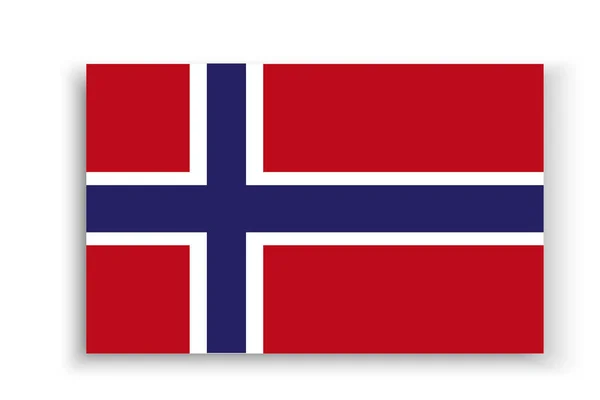 ベクトルノルウェー旗バッジ スカンディナヴィアの紋章 オスロの公式シンボルのイラスト ストックフォト — ストックベクタ