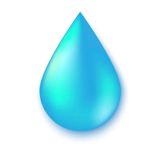 Drop Water Blue Raindrop Liquid Icon Illustration Purity Vector Icon — Stock Vector