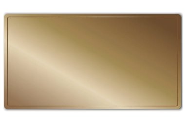 Bronz plağın vektör arkaplanı. Eğilimli metal dokusu. Çelik levha ve çerçeve. Vektör görüntüsü. Stok şablonu.