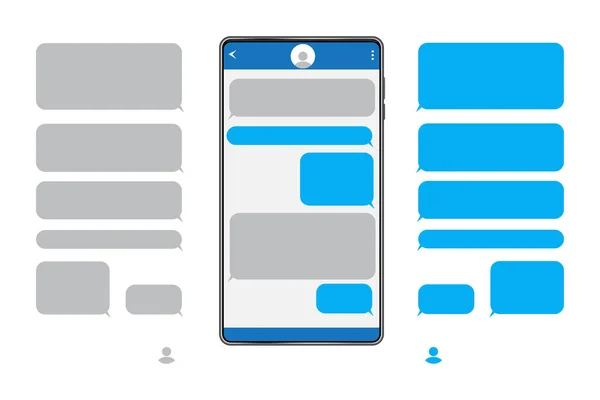 Rozhovor Telefonu Obrazovka Posla Textové Pole Sms Korespondence Telefonu Vektorová — Stockový vektor