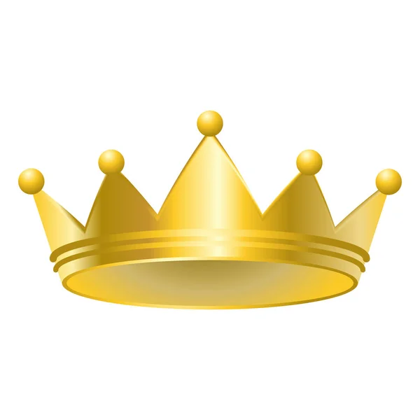 Coroa Ouro Cobertura Para Cabeça Chapéu Para Rainha Símbolo Monarquia — Vetor de Stock
