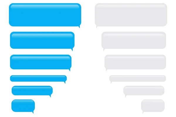 Buborék Üzenetek Telefonban Sms Beszédikonok Lapos Beszélgető Cellák Párbeszéd Hírvivőben — Stock Vector
