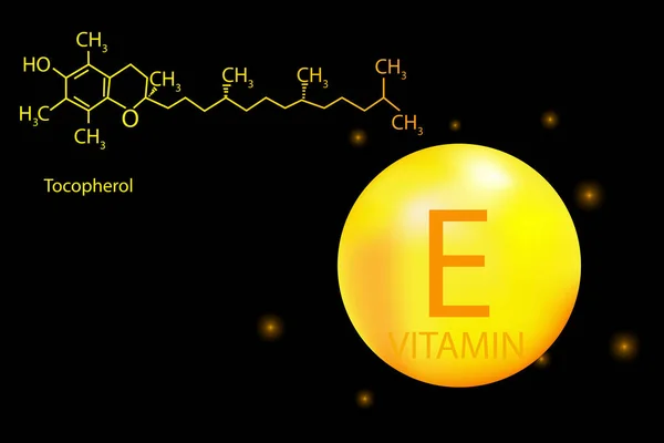 비타민 비타민 노란색은 건강의 상징입니다 일러스트 Stock Image — 스톡 벡터