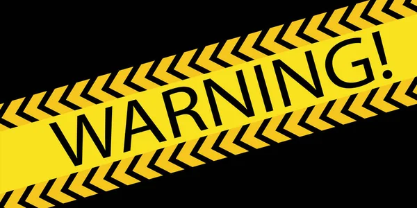 Warnband Gelbes Warnschild Der Polizei Gefahrenzonenhinweis Streifen Die Nach Aufmerksamkeit — Stockvektor