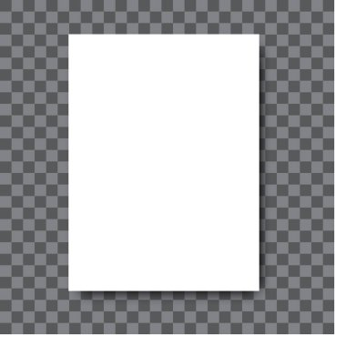 Beyaz bir kağıt. Kağıt sanat web sayfası afişi siyah arka planda. Parmak izi tasarımı broşürü. Gerçekçi 3D işareti. Web sayfası şablonu. Vektör grafik tasarımı.
