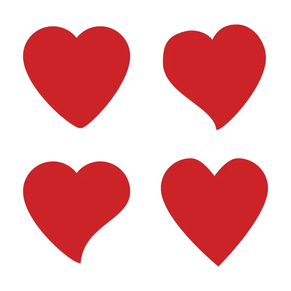 Καρδιές Vintage Στυλ Φόντο Grunge Ρομαντικό Διάνυσμα Κόκκινο Σύνολο Καρδιά — Διανυσματικό Αρχείο