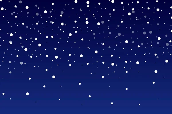 蓝色Bokeh背景 天空中明亮的圆圈 雪的质感深色帆布上的水泡白斑 矢量图解 股票形象 — 图库矢量图片