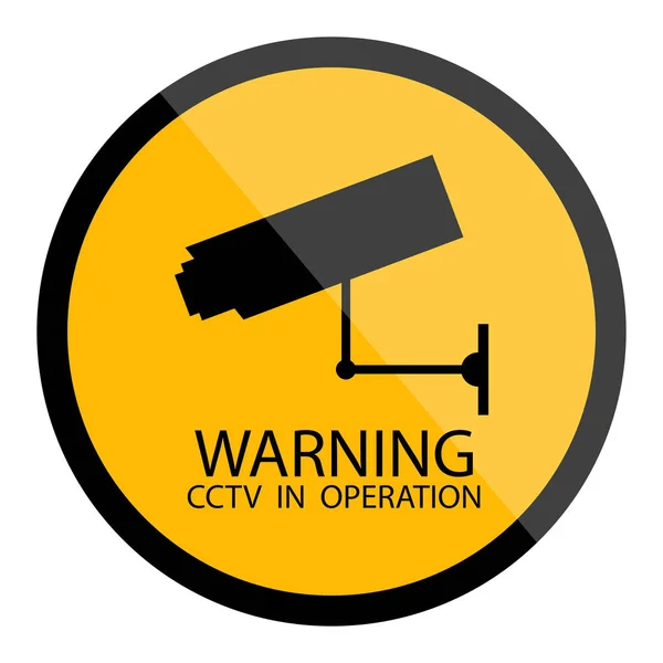 Cctv Sign Video Shooting Warning Private Property Symbol Shop Icon — Stock Vector