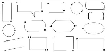 Tırnak içinde çerçeve temsili. Tırnak işaretli metin kutuları. Yorumlar için arka plan. Hisse senedi. EPS 10.