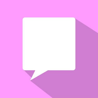 İletişim kutusu simgesi. Konuşma diyalogu balonu. Sohbet mesajı sembolü. Vektör düz çizim. EPS 10.