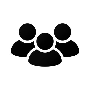 Çoklu kişilik simgesi. Kullanıcı grup simgesi. Vektör insan işareti. Takım çalışması avatar çizimi. EPS 10.