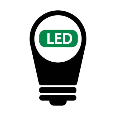 LED ampul simgesi. Işık yenilik sembolü. Parlak fikir Vektör. Enerji tasarruflu ışıklandırma. EPS 10.