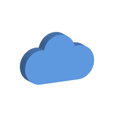 Bulut hava sembolü. Gökyüzü çizimi. Yumuşak bulut grafiği. Vektör atmosfer simgesi. EPS 10.