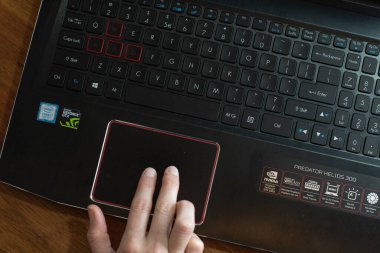 Defterde fare altlığı kullanan bir kadın ev ofisini arıyor..