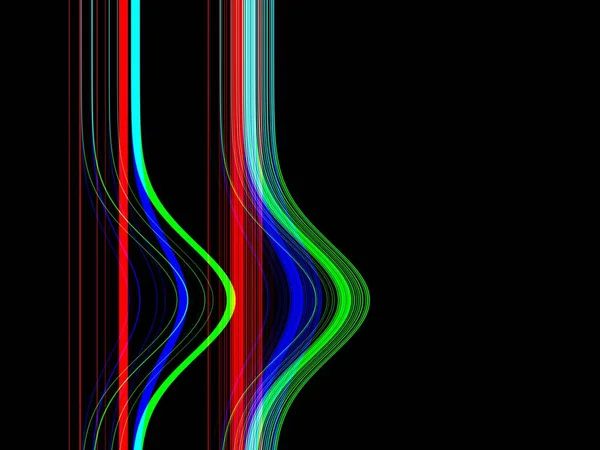 Desplazamiento Líneas Vhs Superposición Pantalla Pixelada Colores Rgb Fondo Negro — Foto de Stock