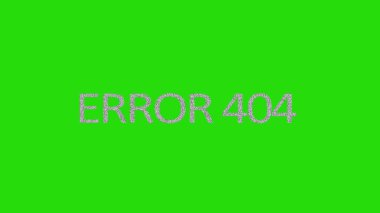 HATA 404 statik televizyon eski televizyon GREEN BACKground, kroma anahtar