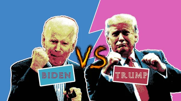 Biden Trump Karşı Birleşik Devletler Başkanlık Seçimi 2020 Amerikan Oylaması — Stok fotoğraf