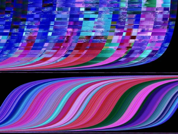 Vhs Çizgileri Kaydırılıyor Piksel Ekran Örtüsü Rgb Renkleri — Stok fotoğraf