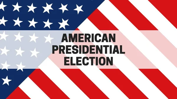 Amerikanische Präsidentialwahl Text Auf Uns Fahnenbanner Bild Flyer — Stockfoto