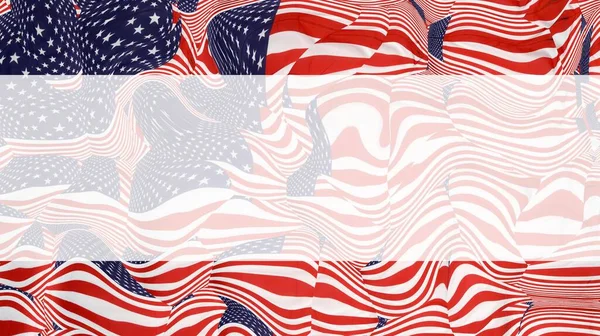 Vit Utrymme Unik Illustration Usa Flagga Kopiera Utrymme — Stockfoto