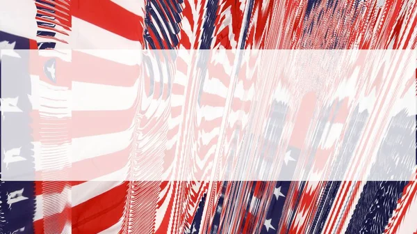 Fundo Bandeira Americana Única Com Banner Espaço Cópia Para Escrever — Fotografia de Stock