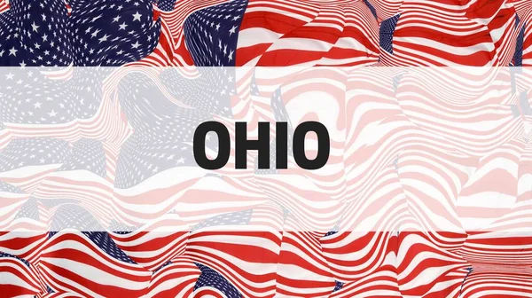OHIO ABD bayrak illüstrasyonu metni.