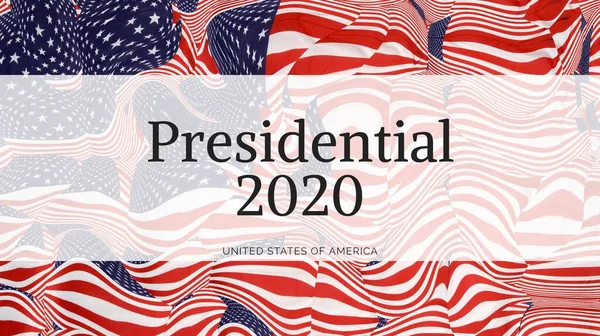 Usa Presidential 2020 Amerikanische Flagge Design Hintergrund — Stockfoto