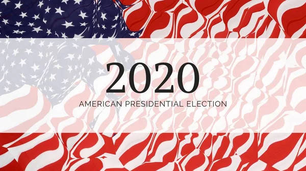 2020 American Presidential Banner Artistic Usa Flag Pattern — Stock Photo, Image