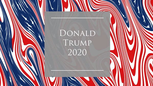 Donald Trump 2020 Flyer Zur Präsidentschaftswahl Hintergrund Der Amerikanischen Flagge — Stockfoto