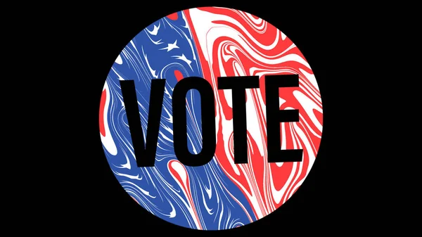 Vote Logo Düğmesi Amerika Birleşik Devletleri Kampanyası Için Yuvarlak Şekilli — Stok fotoğraf