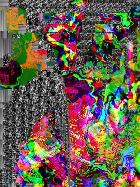 Мистецький Ретро Стиль Вінтажний Технологічний Фон Модні Футуристичні Цифрові Графіті — стокове фото