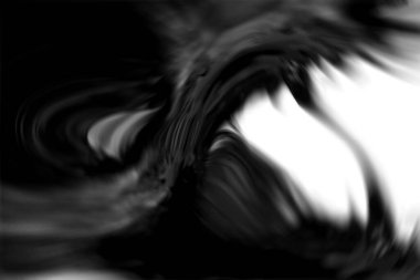 Siyah soyut dalga, ışık ve gölge şekilleri, pürüzsüz akan siyah resim, siyah ve beyaz