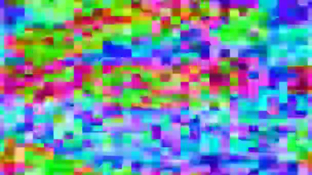 Animazione Pixel Quadrati Vivacemente Colorati Mozac Loop — Video Stock