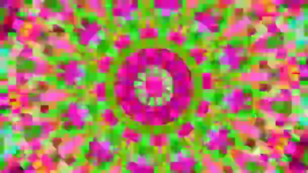 Kolorowa Animacja Hipnotyczna Kalejdoskopowa Loop — Wideo stockowe